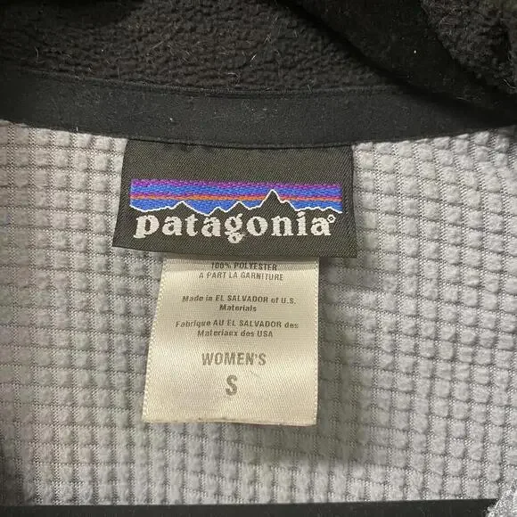 Vintage Y2K Patagonia Women's Size Small Black Full Zip Fleece Jacket Coat - Picture 4 of 8